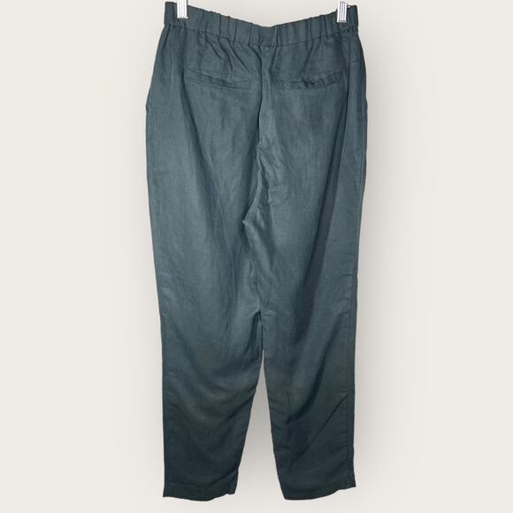 Vetta Linen Tapered Pants | Small | Black Tencel Linen Minimalist Capsule Work - Picture 8 of 9